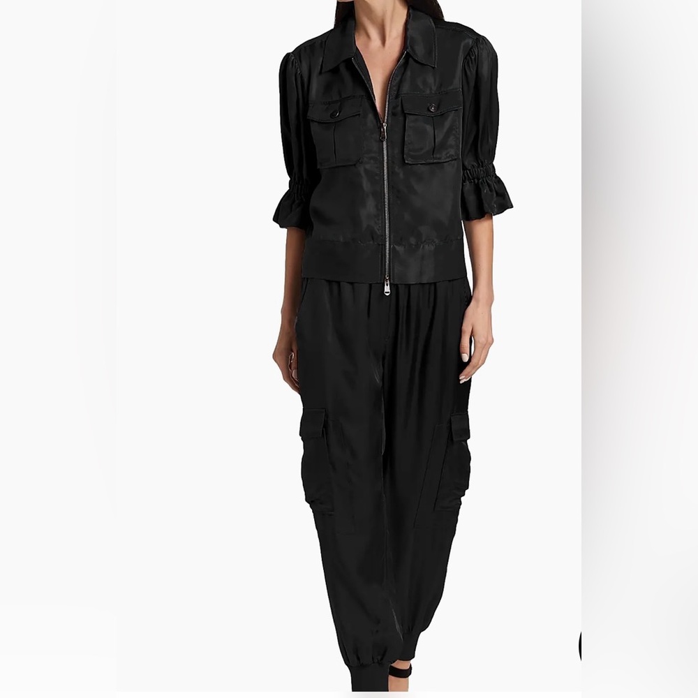 Like New Cinq a Sept Holly Puff Sleeve and Jogger Pantsuit Set